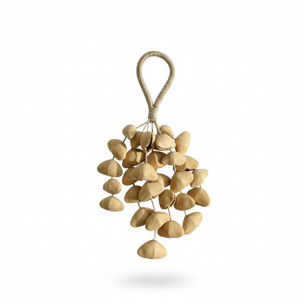 Wooden Heart-Beat Chime Handcrafted healing nutshell charm