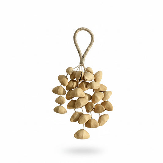 Wooden Heart-Beat Chime Handcrafted healing nutshell charm